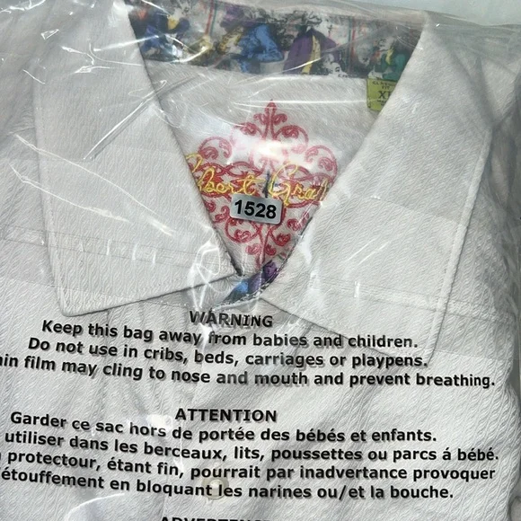 Robert Graham Button Down Dress Shirt With Masquerade Cuffs Extra Large - Picture 15 of 15